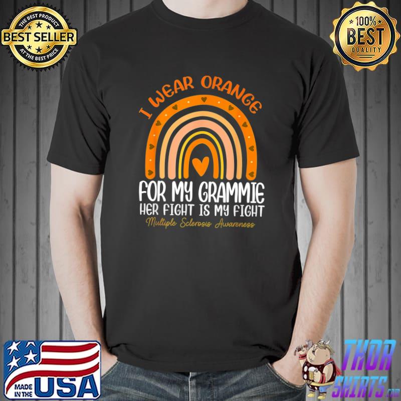 I Wear Orange For My Grammie Multiple Sclerosis Awareness Premium T-Shirt Unisex
