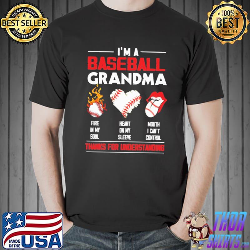I'm A Baseball Grandma The Rolling Stone Thank For Understanding Shirt Unisex