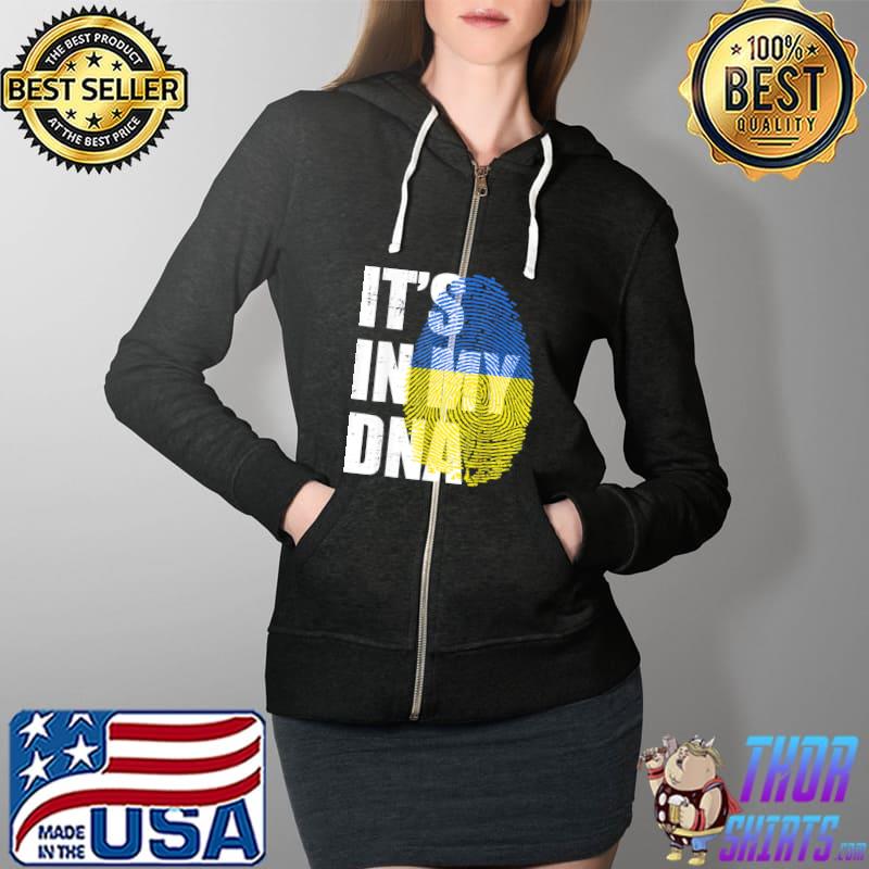 It's in my DNA Ukraine fingerprint ukrainian roots vintage Full Zip Hooded