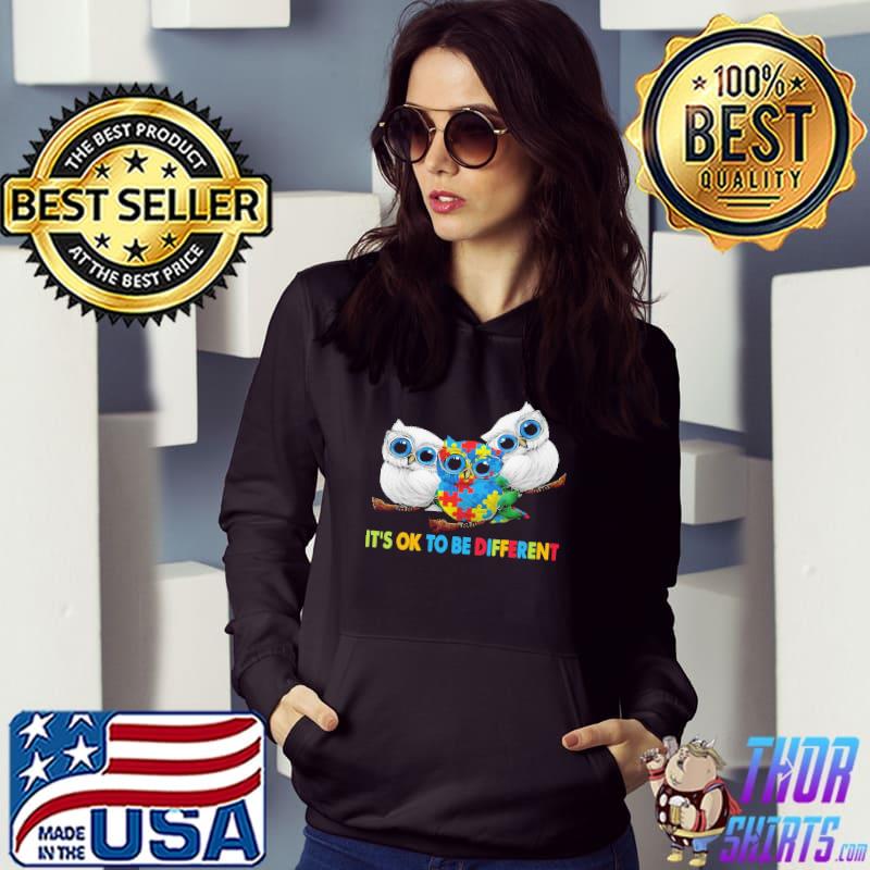 It's Ok To Be Different Owl Autism Hoodie