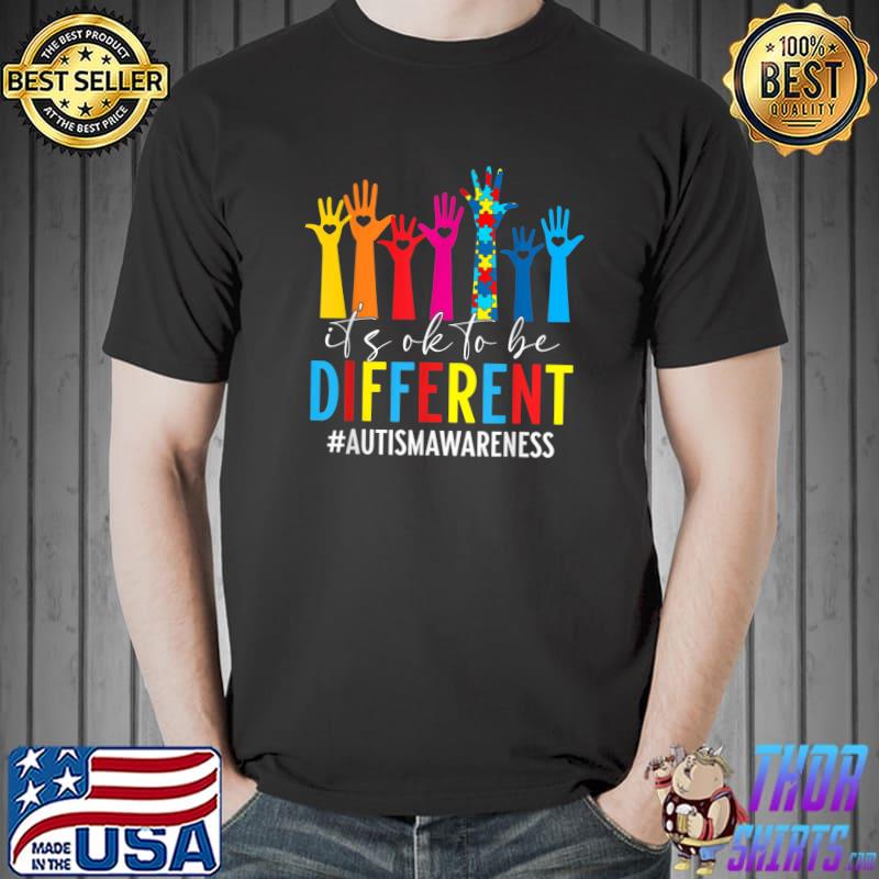 It's Ok To Be Different SPED Teacher Puzzle Autism Awareness T-Shirt Unisex