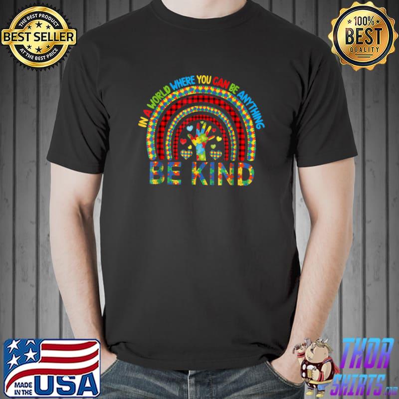 Kindness Autism Awareness Rainbow World Autism Awareness Day T-Shirt Unisex