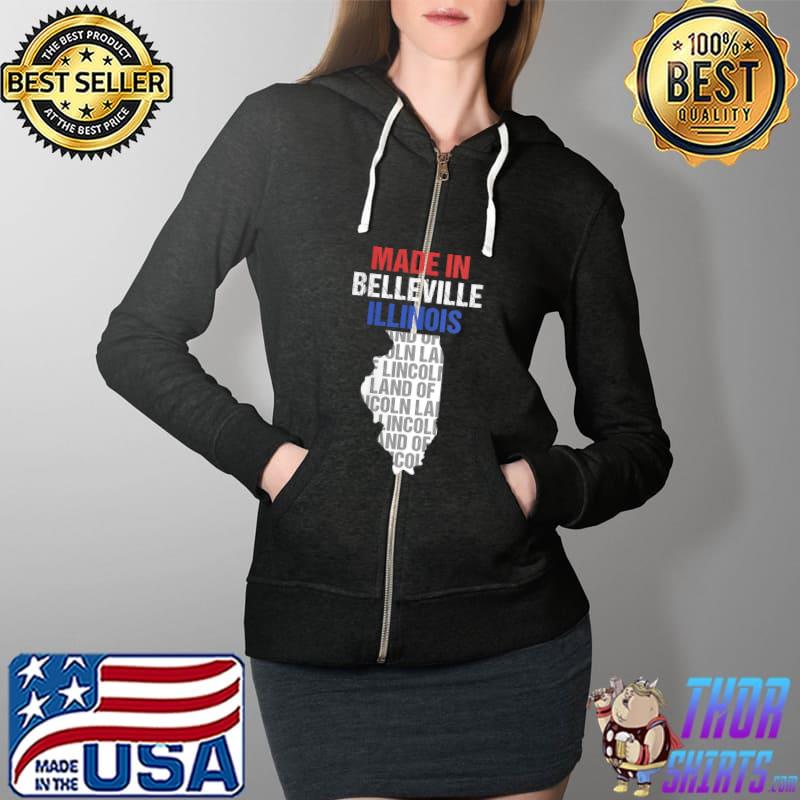 Made in Belleville, Illinois T- Full Zip Hooded