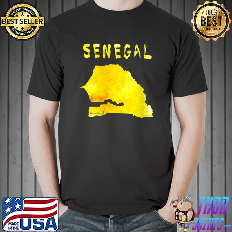Map of Senegal, Colorful map, Watercolor illustration T-shirt