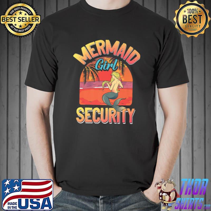 Mermaid Security - Mermaid Girl Security Party Swimming Sea Premium T-Shirt Unisex