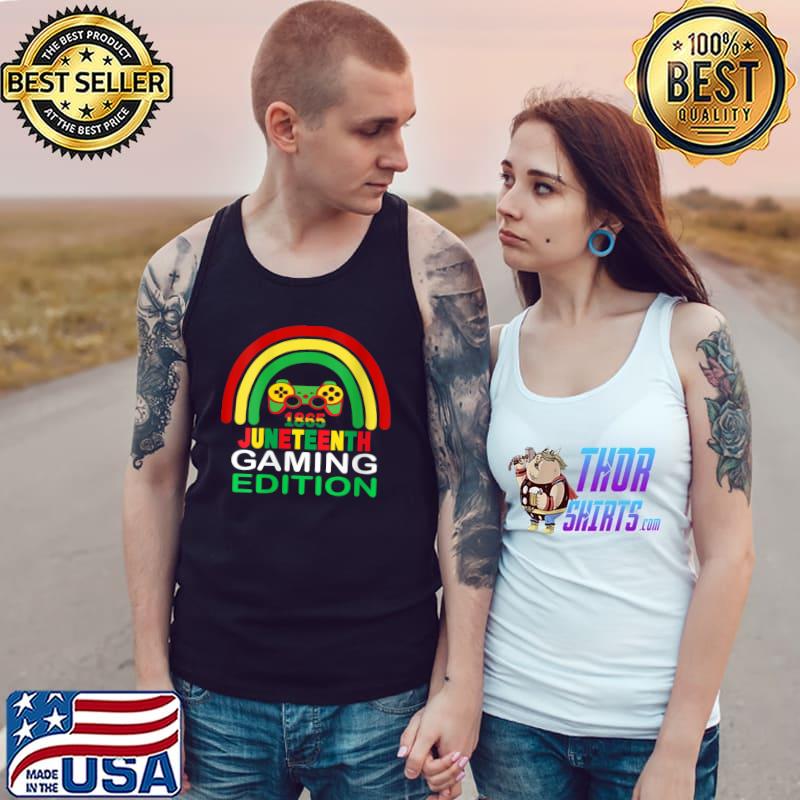 Nice Black History Rainbow Juneteenth 1865 Gamer Vibes T-shirt