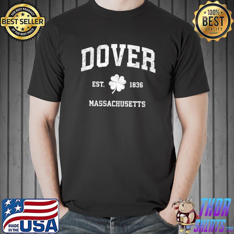 Official Mens Dover Massachusetts Vintage Shamrock Sports Premium T-Shirt Unisex