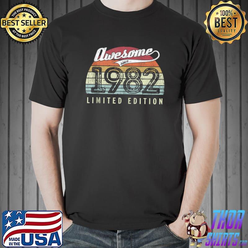Official Retro Vintage 1982 Limited Edition 40th Birthday 40 Year Old T- Unisex