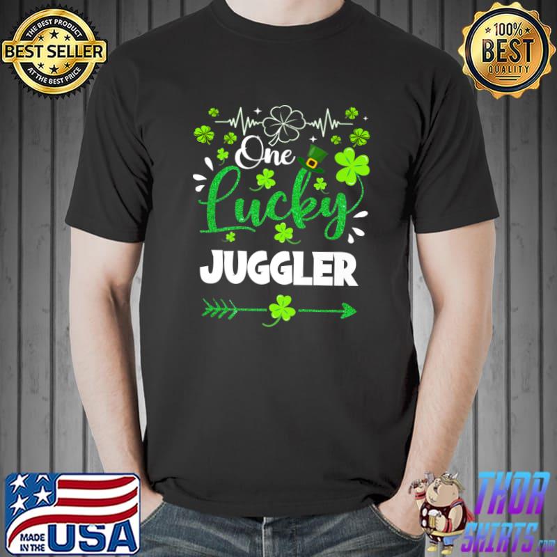 Original One Lucky Juggler Shamrock St. Patricks Day Irish luck Premium T-Shirt Unisex