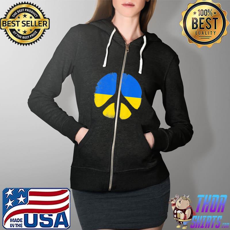 Peace in Ukraine stand with Ukraine support for Ukraine Full Zip Hooded