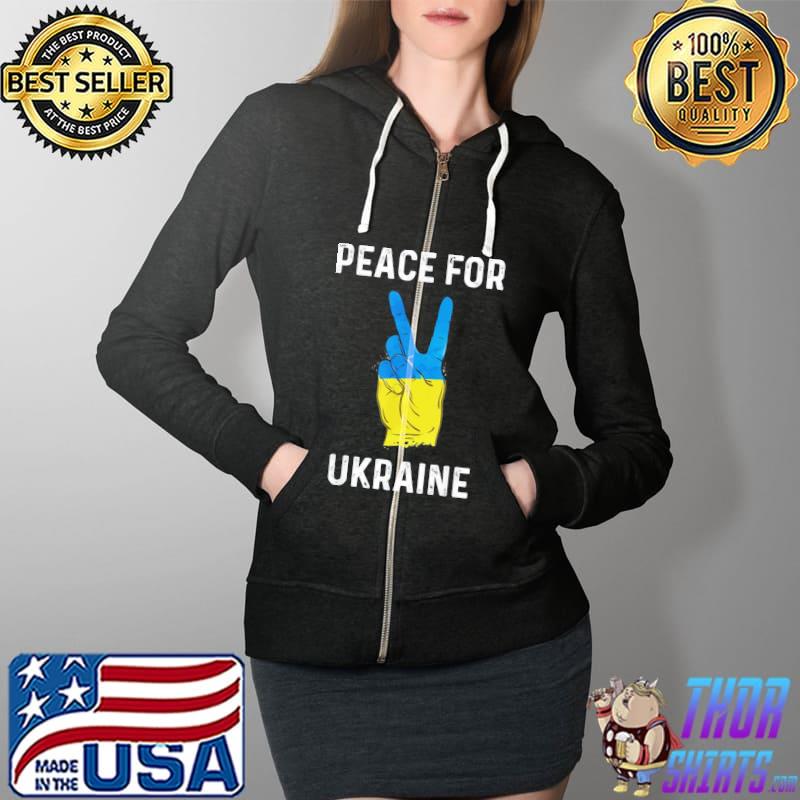 Peace to Ukraine flag vintage Ukraine support Full Zip Hooded