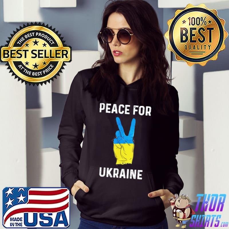 Peace to Ukraine flag vintage Ukraine support Hoodie