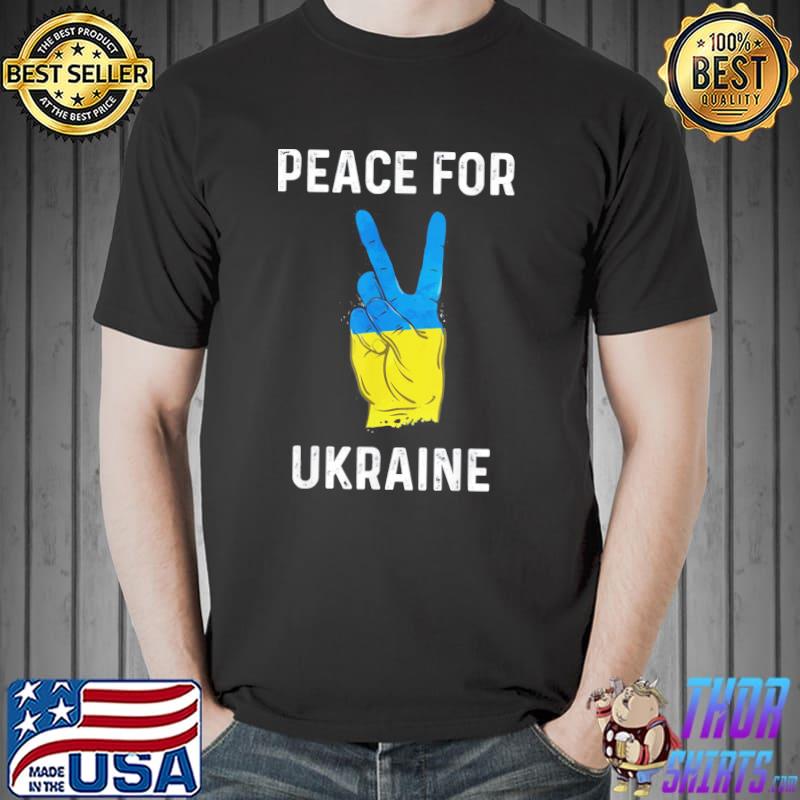 Peace to Ukraine flag vintage Ukraine support shirt