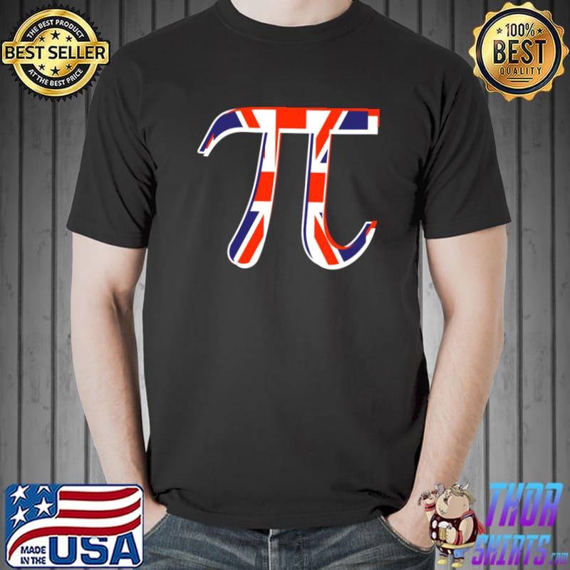 Pi Day Shirt Union Jack UK British Pi Shirt Math Nerd Pi Day T-shirt