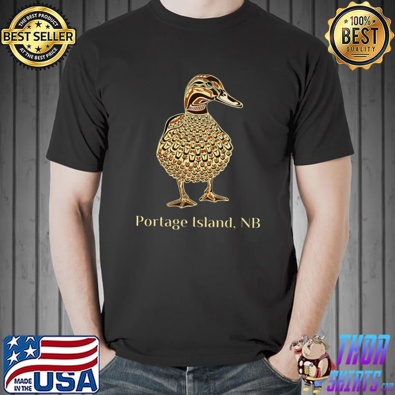 Portage Island NB Native Mallard Duck Birdwatching Premium T-Shirt Unisex