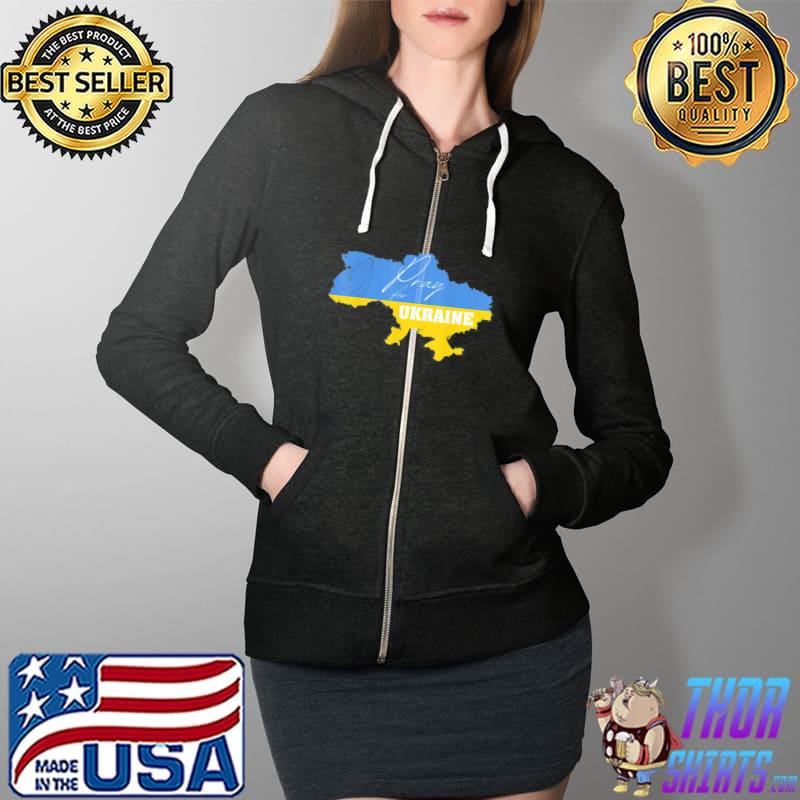 Pray for Ukraine stand and support ukrainian people Full Zip Hooded