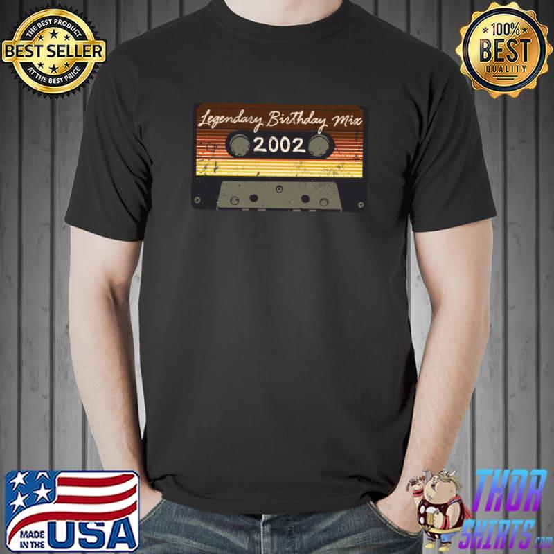 Premium 2002 Classic Vintage Retro Cassette Tape Birthday Mix T- Unisex