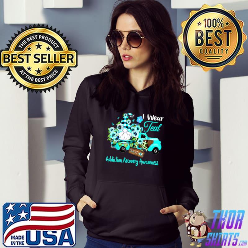 Premium Flower Gnome Survivor Addiction Recovery Awareness T-Shirt Hoodie