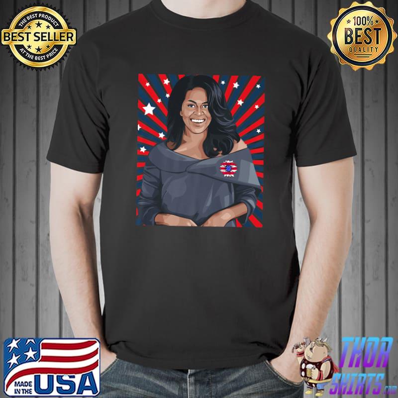 Premium Michelle Obama American International Women History Month Premium T-Shirt Unisex
