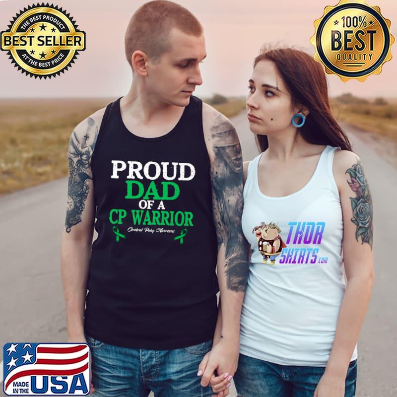 Proud Dad Of CP Warrior Cerebral Palsy Awareness Premium T-Shirt Tank Top