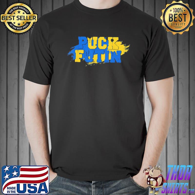 Puck futin meme I stand with Ukraine ukrainian flag shirt