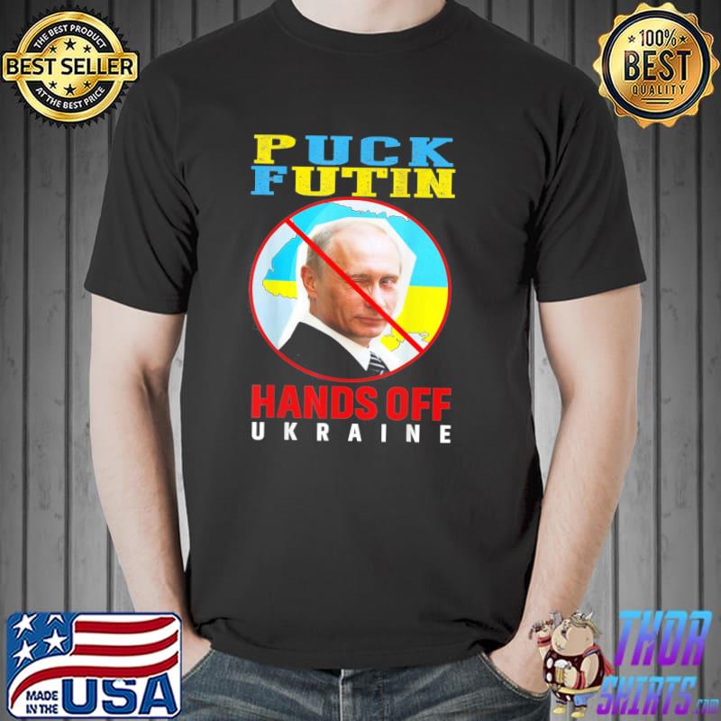 Puck futin putin hands off Ukraine stand with ukrainian shirt