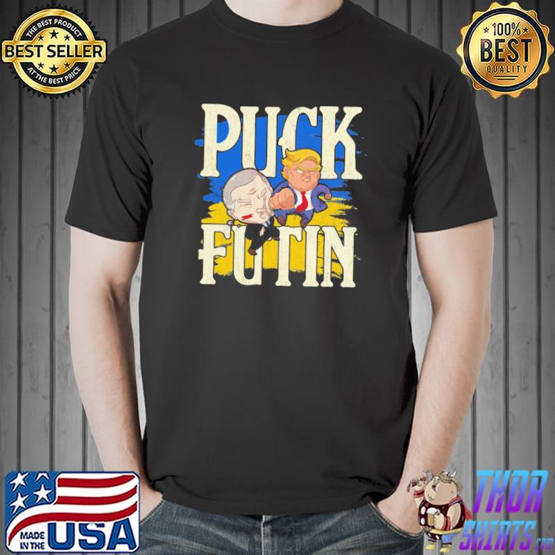 Puck Futin Trump Stand With Ukraine Support Love Peace Free T-shirt