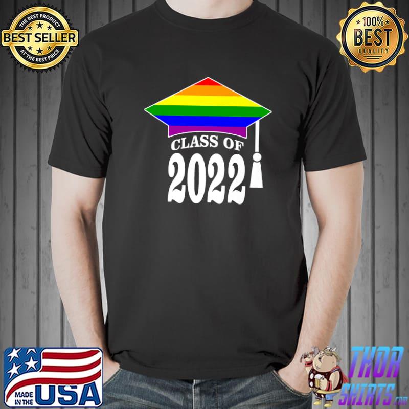 Rainbow LGBTQ+ Gay Queer Flag Graduation Class Of 2022 Pride Premium T-Shirt Unisex