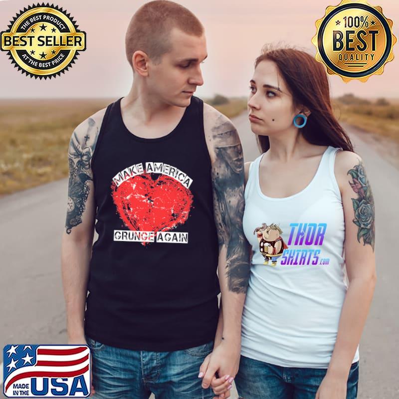 Red heart make America grunge again Tank Top