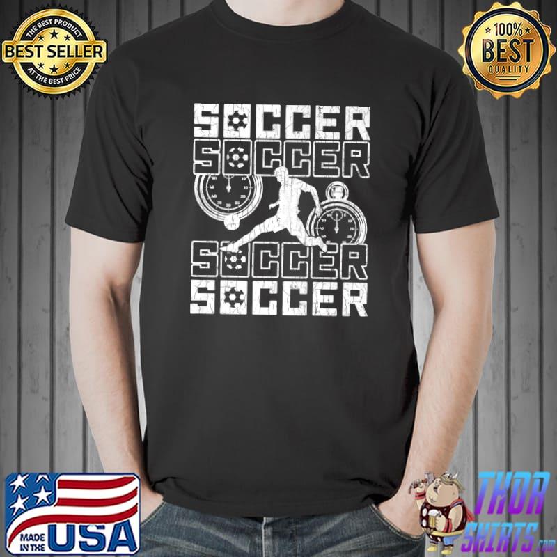 Retro Soccer Funny Player Coach Sports Graphic Premium T-Shirt
