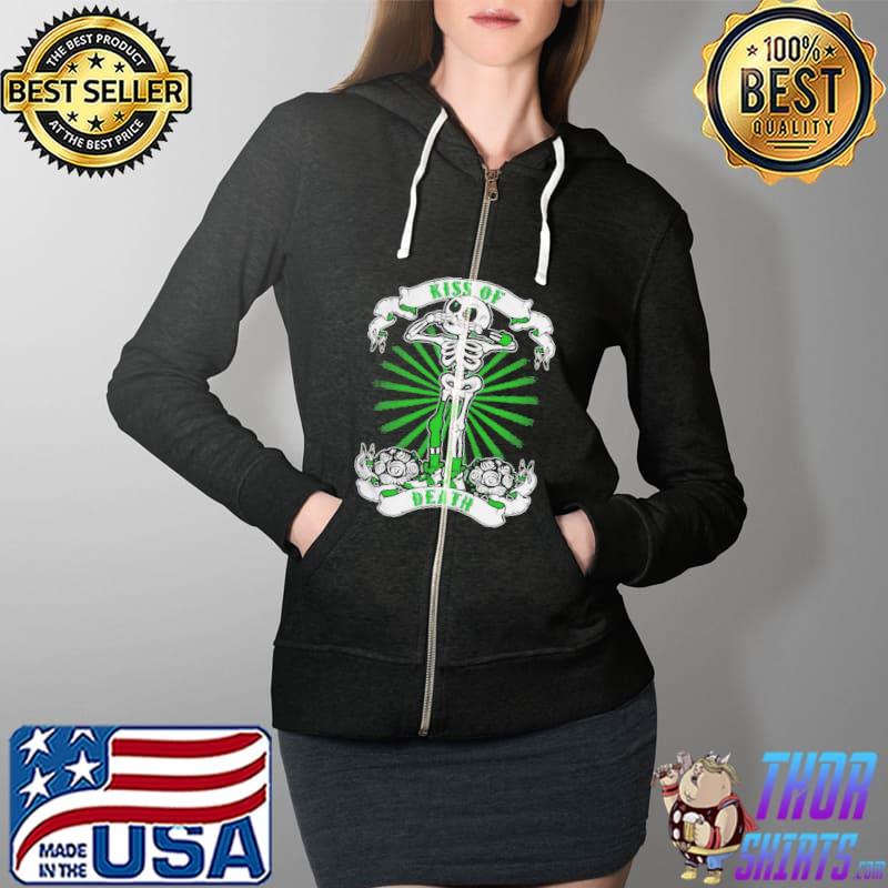 Skeleton kiss of death Full Zip Hooded