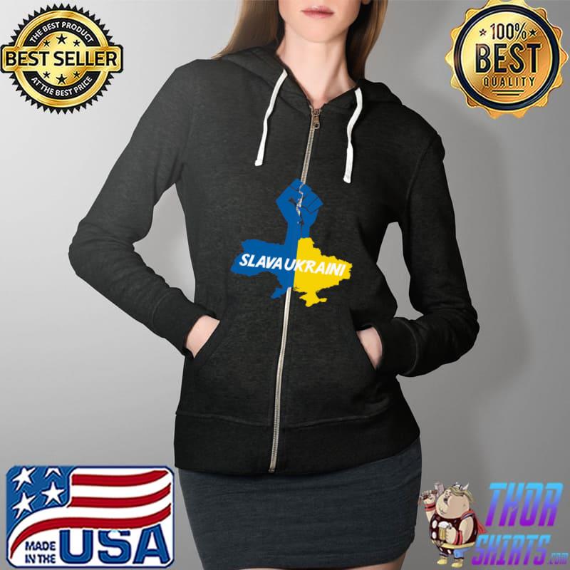 Slava Ukraini Solidarity T- Full Zip Hooded