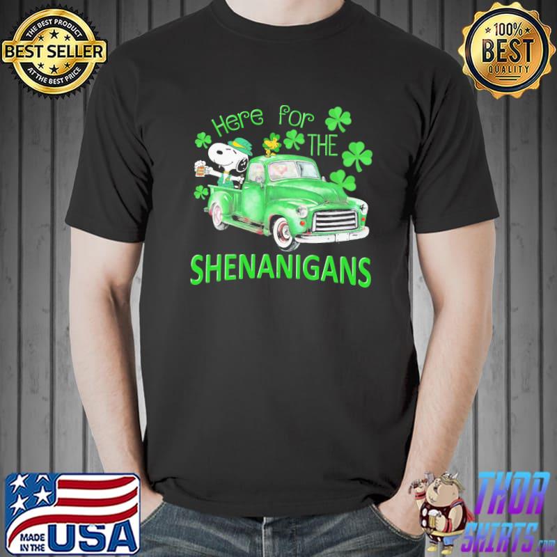 Snoopy car here for the shenanigans shirt