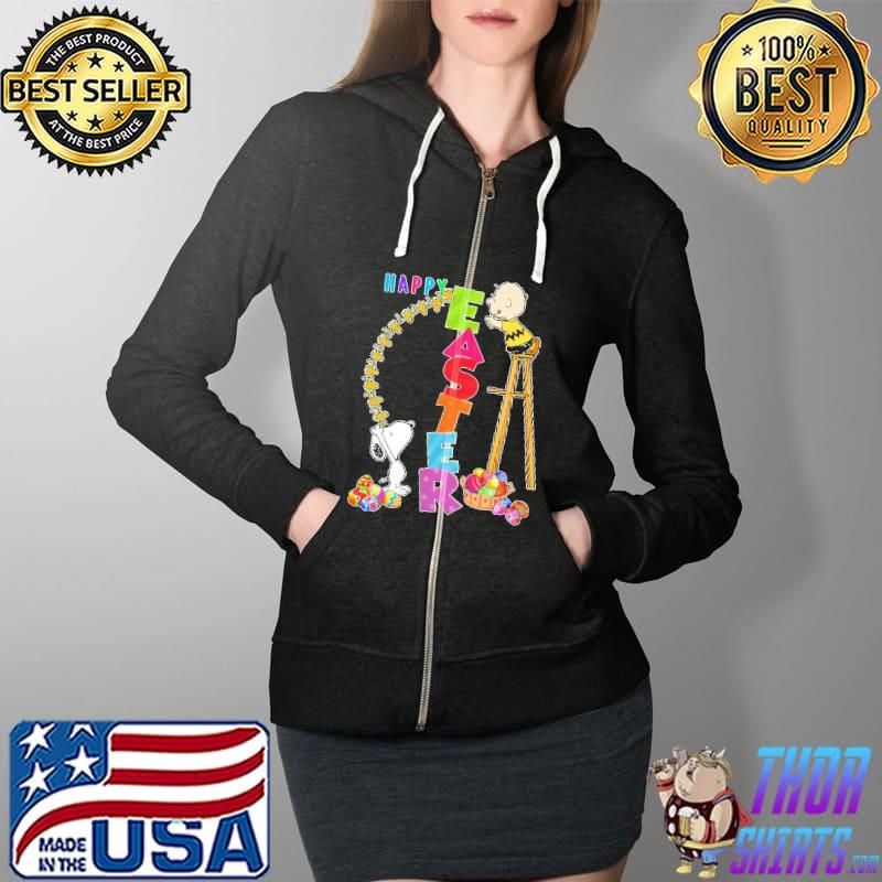 Snoopy Charlie Brown Happy Easter Shirt Full Zip Hooded
