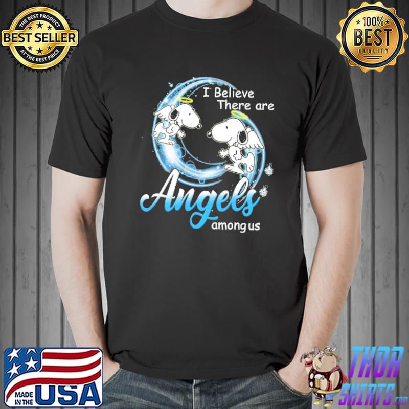 Snoopy I believe there are angels among us shirt