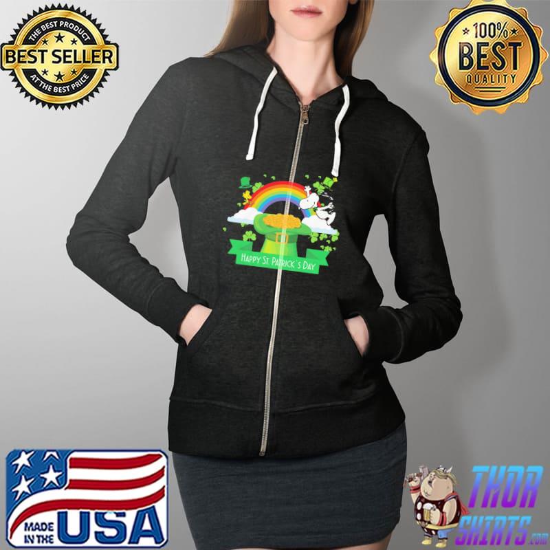 Snoopy rainbows happy st patrick's day Full Zip Hooded