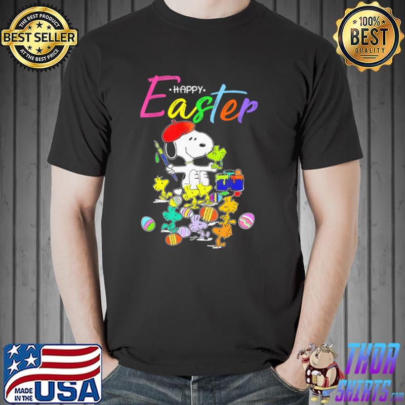Snoopy woodstock Happy Easter art shirt