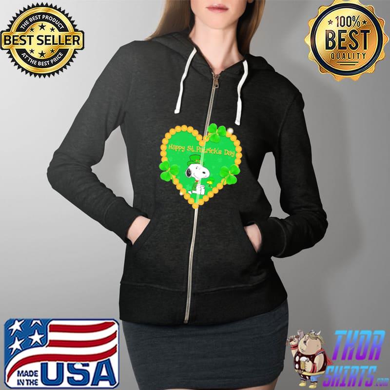 Snoopy woodstock Happy Saint Patrick's Day Shirt Full Zip Hooded