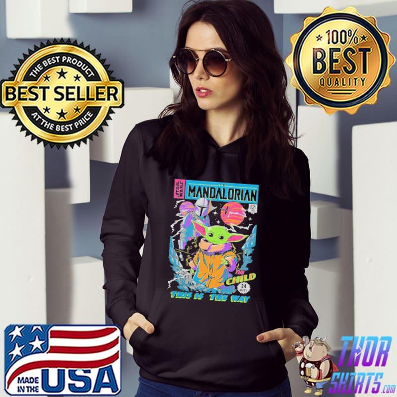 Star wars baby Yoda the mandalorian the child comic book gift shirt