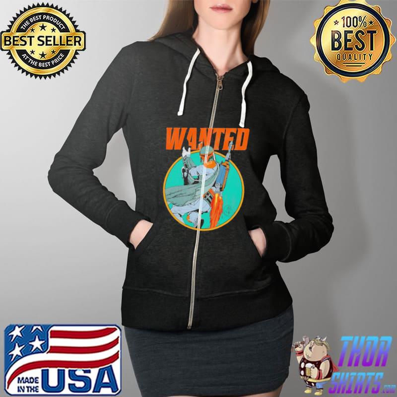 Star wars boba fett wanted the mandalorian Full Zip Hooded