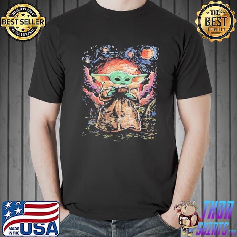 Star wars the child starry night baby Yoda the mandalorian gift Unisex