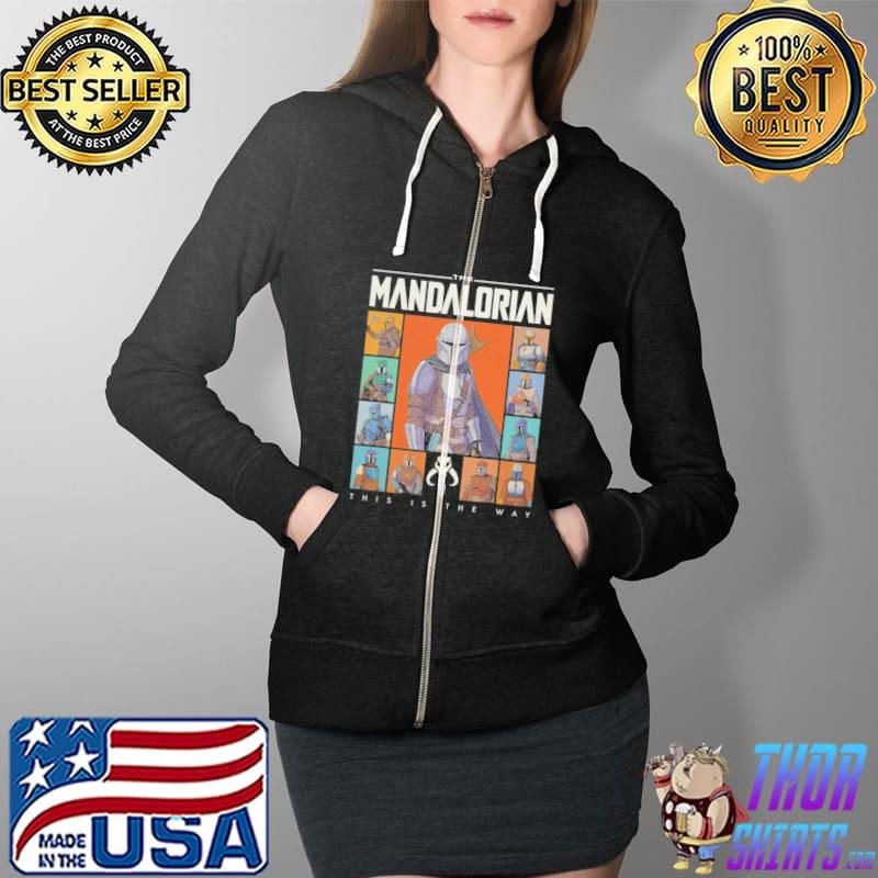 Star wars the mandalorian character grid this is the way Full Zip Hooded
