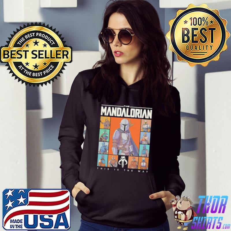 Star wars the mandalorian character grid this is the way shirt