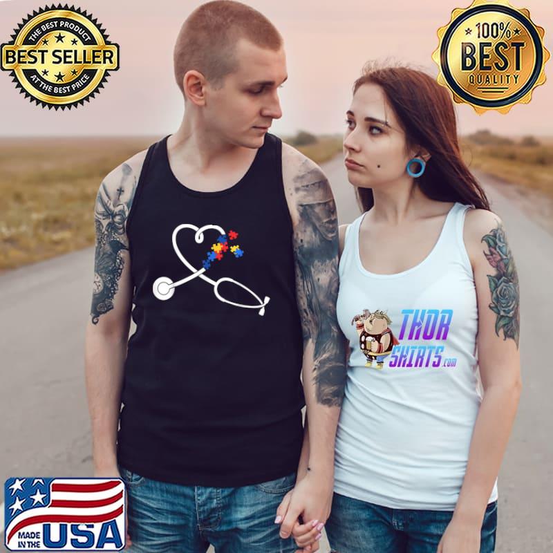 Stethoscope Autism Awareness Medical RN Nurse Doctor T-Shirt Tank Top