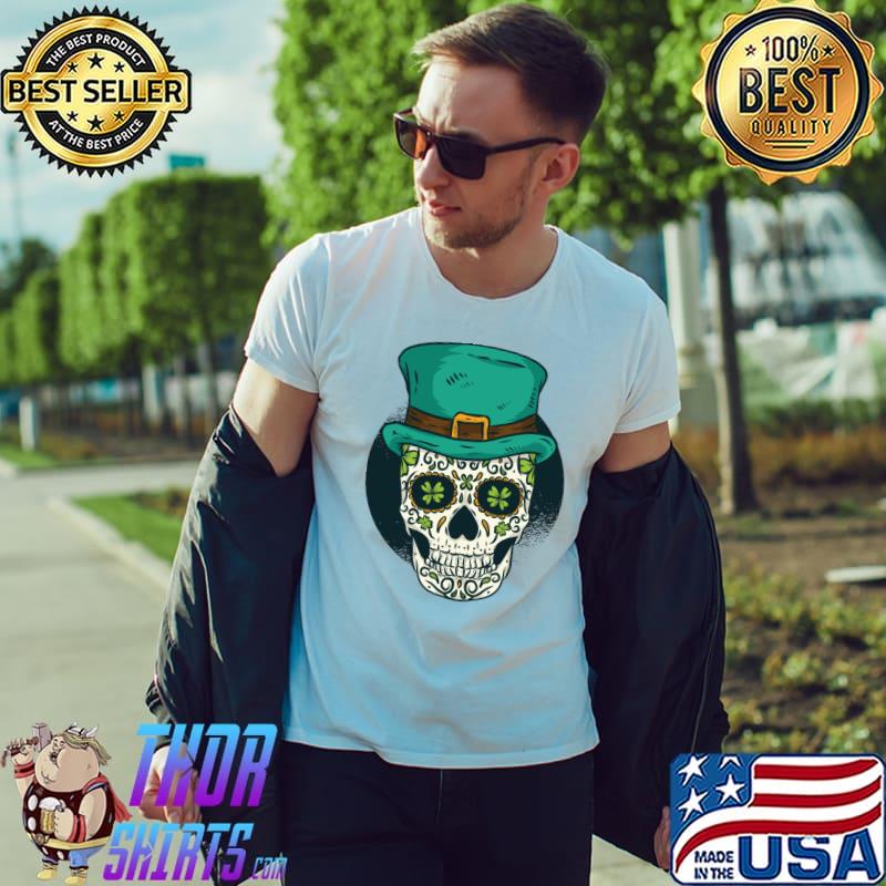 SUGAR SKULL LEPRECHAUN DIA DE LOS MUERTES ST PATRICK'S T-Shirt Unisex