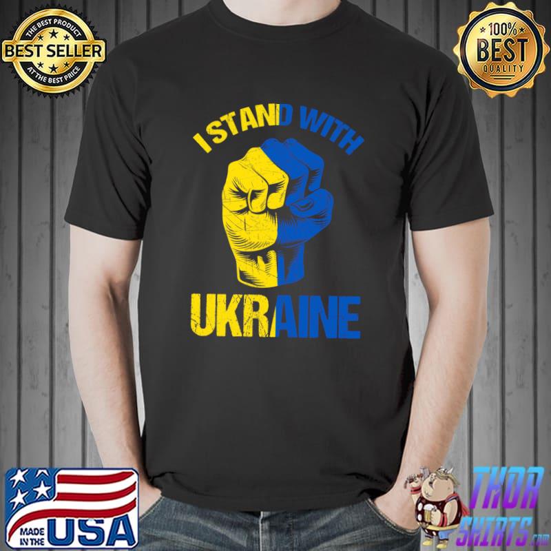 Support Ukraine I Stand With Ukraine Ukrainian Flag T- Unisex