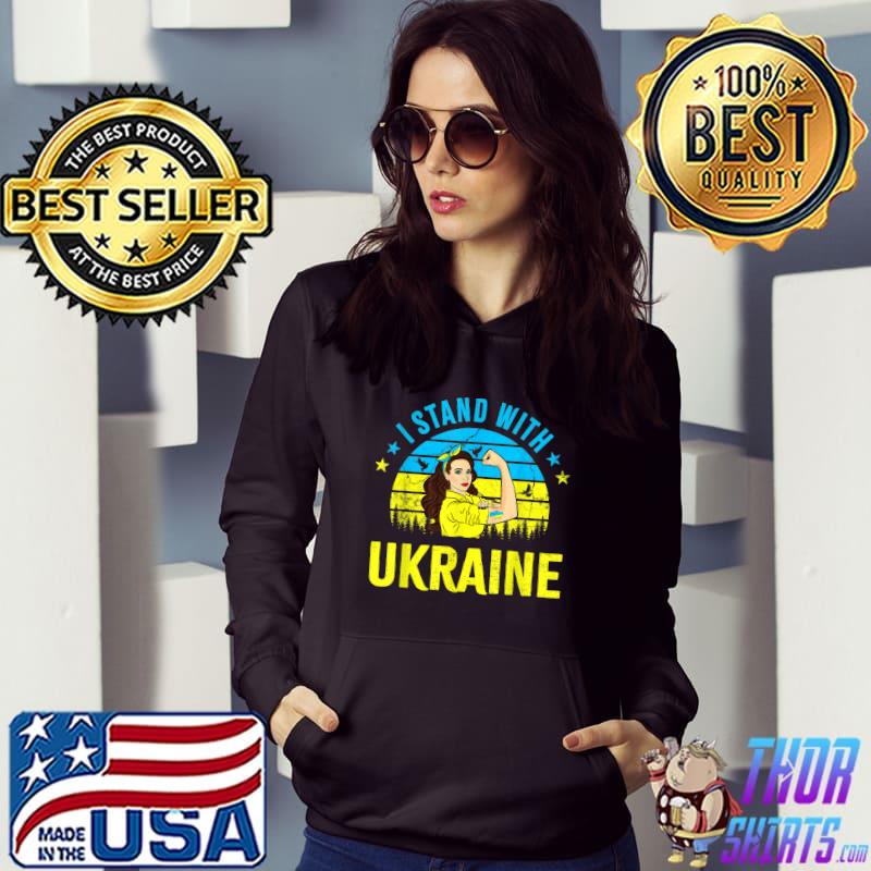 Support Ukraine Strong Women Girls I Stand With Ukraine Gift T-Shirt