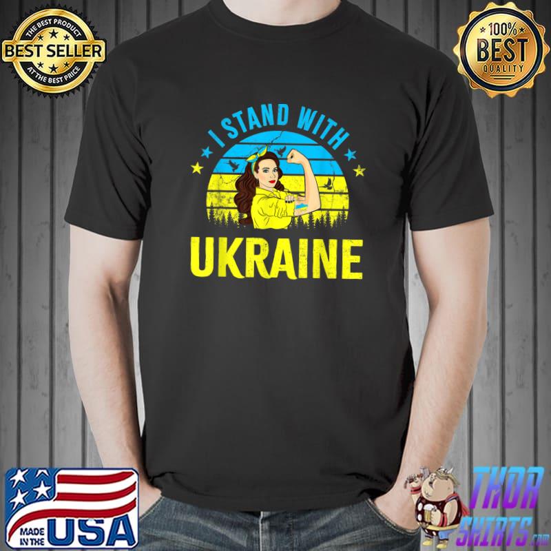 Support Ukraine Strong Women Girls I Stand With Ukraine Gift T-Shirt Unisex
