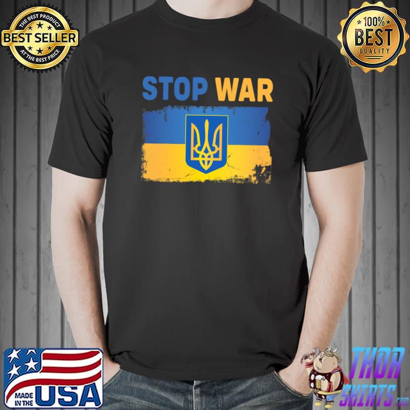 Support Ukrainians Ukraine Flag Shirts Stop War in Ukraine T- Unisex