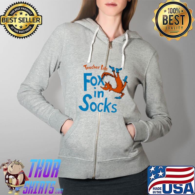 Teacher Life Assistant Fox In Socks Shirt Full Zip Hooded